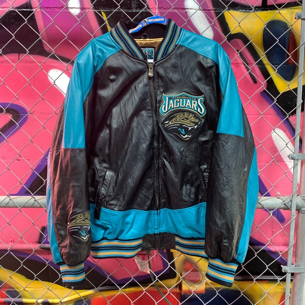 Vintage 90s Jacksonville Jaguars Leather Jacket